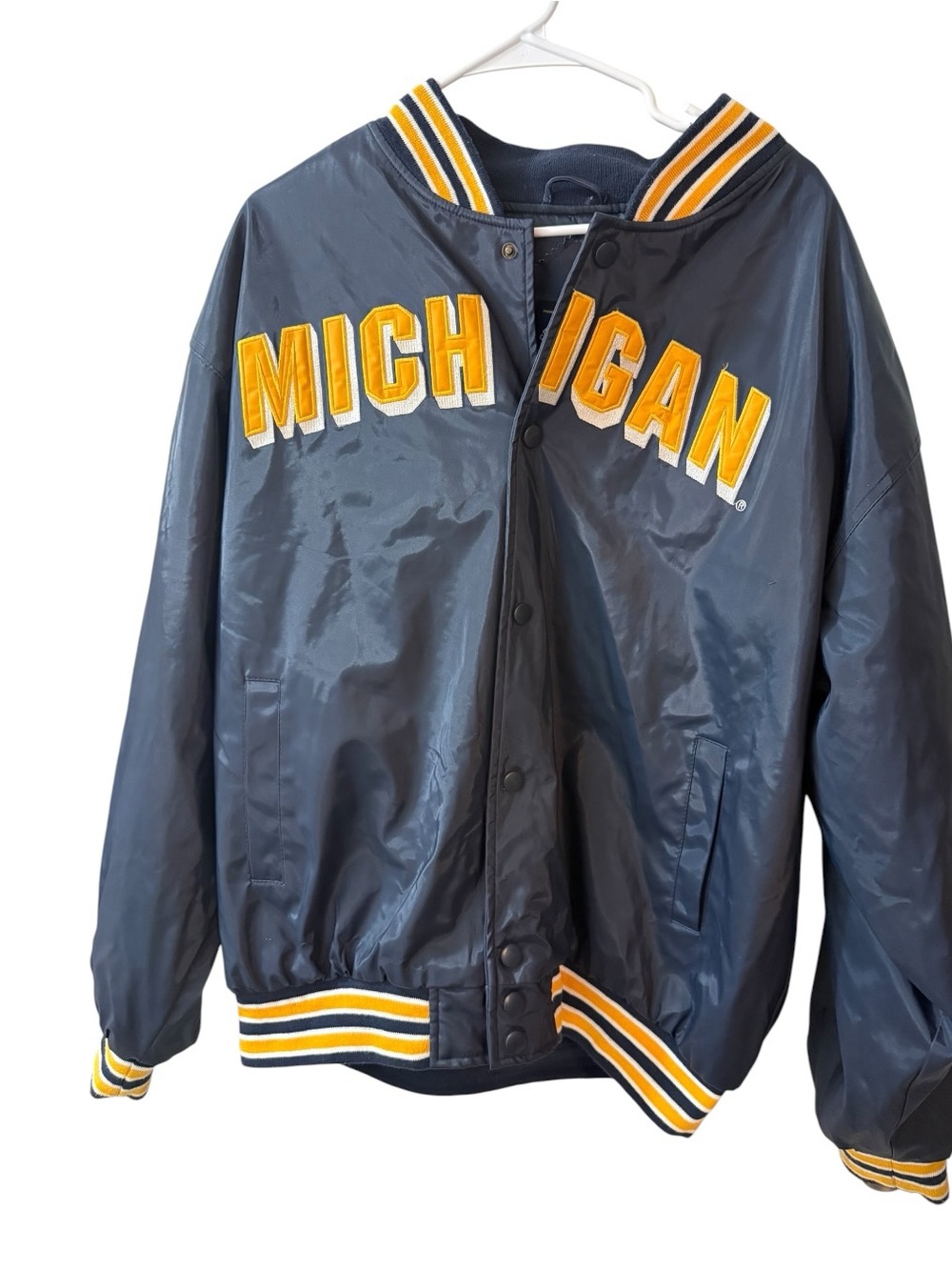 Steve & Barry’s Michigan Vintage Y2K Wolverines Varsity Jacket XL Blue Maize